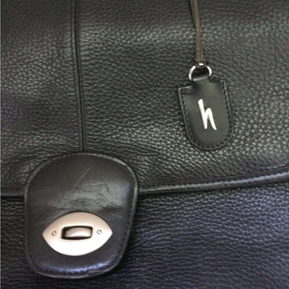 Hartmann Lombardi Pebble and Smooth Leather numbered briefcase - Picture 2 of 16